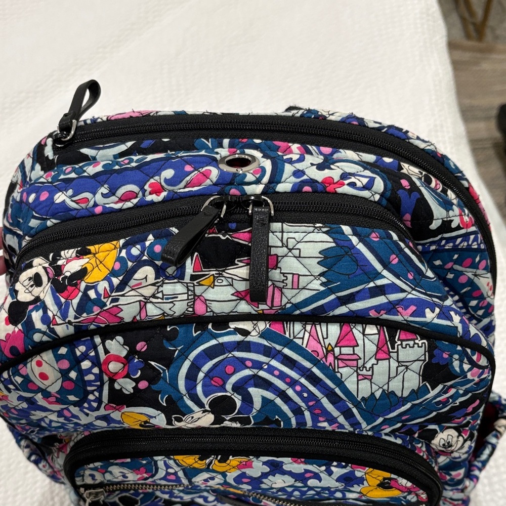 Vera Bradley Disney Paisley Mickey Mouse Backpack - Black and Pink - Picture 4 of 9
